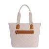 Bags Fun&Basics | Fun&Basics Abdula Women's Shopper Bag in Synthetic Leather with Zipper Beige