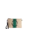 Bags Fun&Basics | Fun&Basics Olimpia Raffia Women's Handbag with Zipper Green