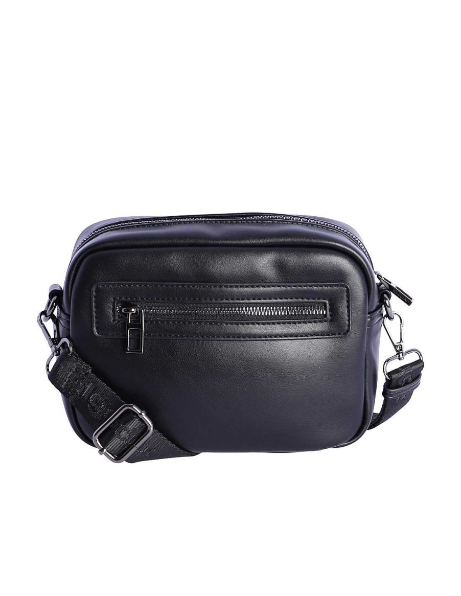 Bags DON ALGODON | Don Algodon Edelia Women's Shoulder Bag in Synthetic Leather with Zipper Black