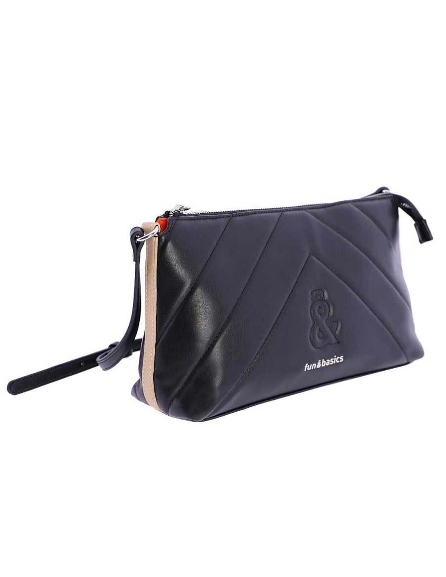 Bags Fun&Basics | Lola Women's Shoulder Bag with Zipper Black