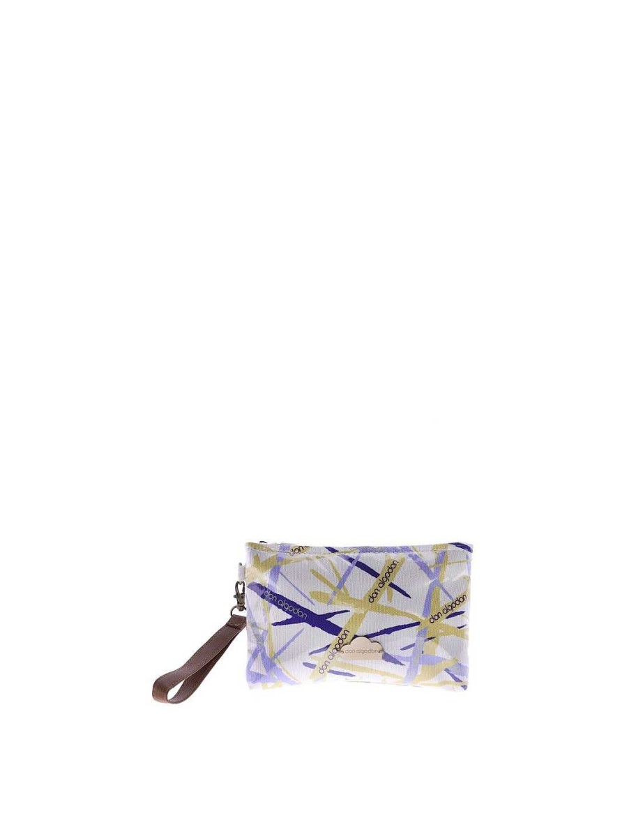 Bags DON ALGODON | Beach Toiletry Bag for Women Don Algodon Rosaura with Zipper Yellow