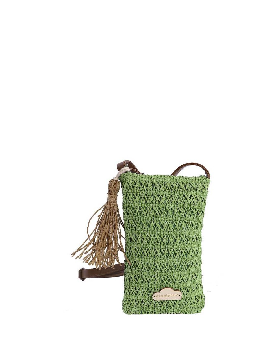 Bags DON ALGODON | Don Algodon Sira Women's Mobile Phone Holder With Zipper Green