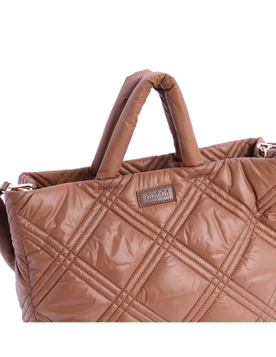 Bags AMICHI | Amichi Alicia Women's Handbag with Zipper Brown