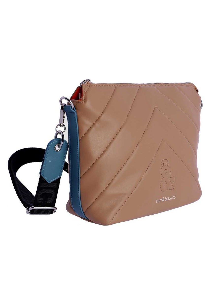 Bags Fun&Basics | Liu Women's Shoulder Bag With Zipper Camel