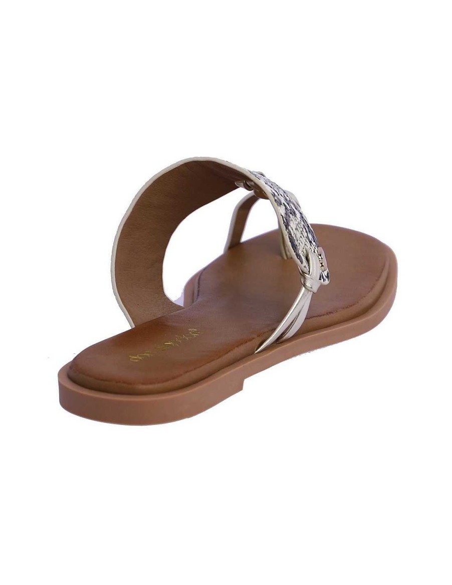 Footwear DON ALGODON | Don Algodon Carla Women's Flat Sandal Gold