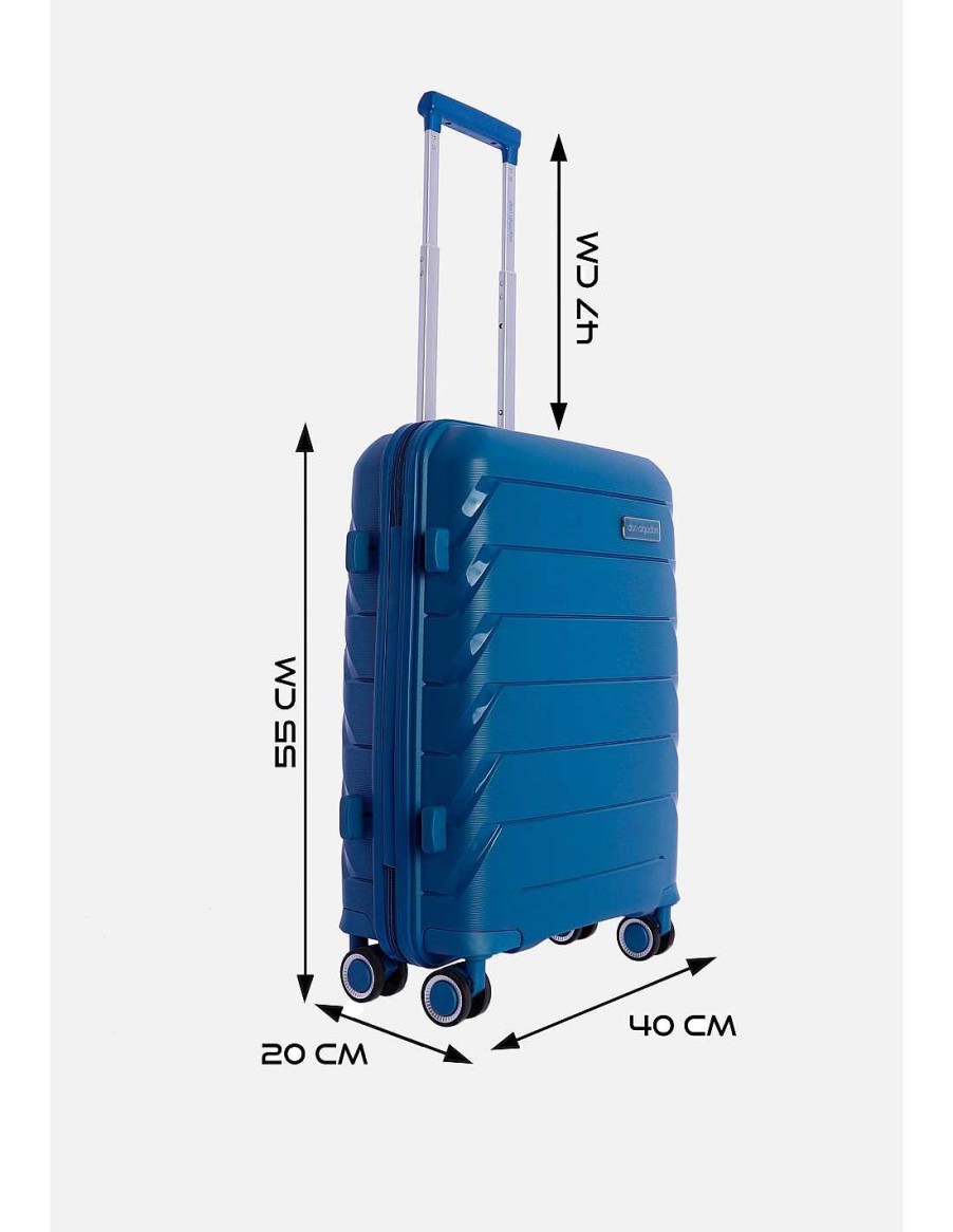 Accessories DON ALGODON | Don Algodon - Cabin and Medium Travel Suitcase Set / Cabin Suitcase 55X40X20 / Medium Suitcase 64X44X24 Blue