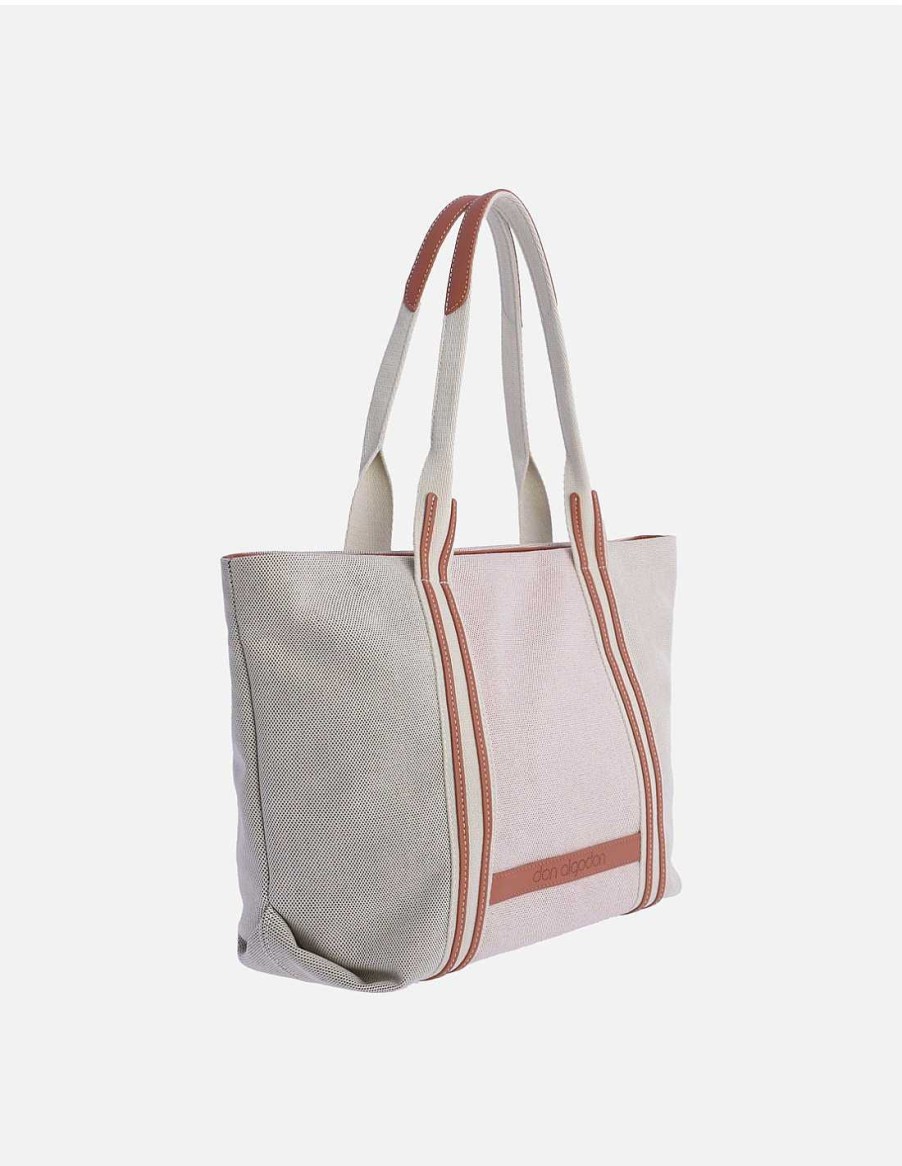 Bags DON ALGODON | Don Algodon Marisa Canvas Shopper Bag for Women with Zipper Multicolored