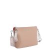 Bags Fun&Basics | Fun&Basics Joana Women's Faux Leather Zipper Shoulder Bag Beige