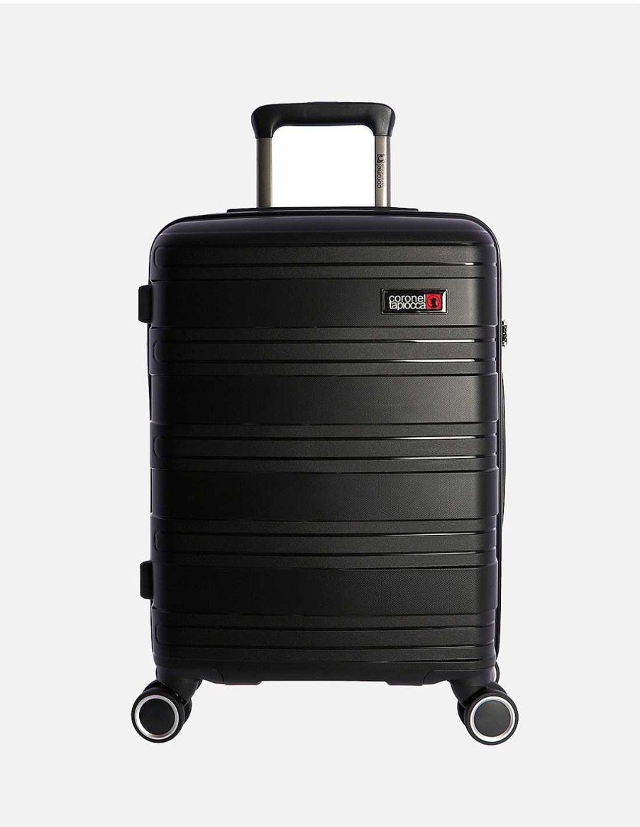 Accessories CORONEL TAPIOCCA | Coronel Tapioca - Cabin and Medium Travel Suitcase Set / Cabin Suitcase 55X40X20 / Medium Suitcase 64X45X25 - Fabio Black