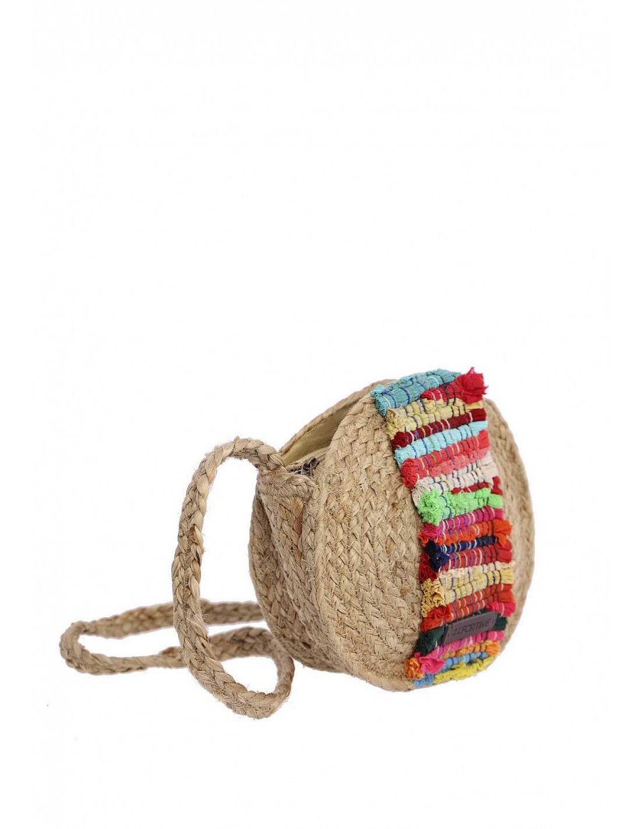 Bags FOR TIME | For Time Martil Jute Women's Round Shoulder Bag Natural