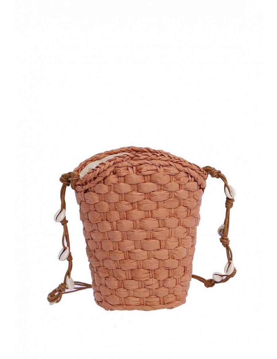 Bags FOR TIME | For Time Safi Women's Raffia Crossbody Bag Camel