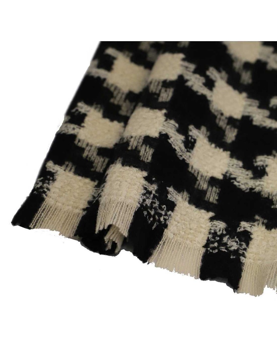 Accessories AMICHI | Amichi Angie Rectangular Women's Scarf In Black And White Multicolored