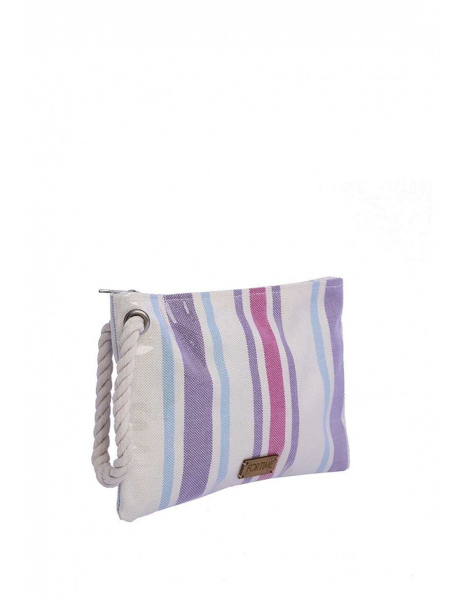 Bags FOR TIME | For Time Sale Women's Handbag in Laminated Striped Canvas Multicolored