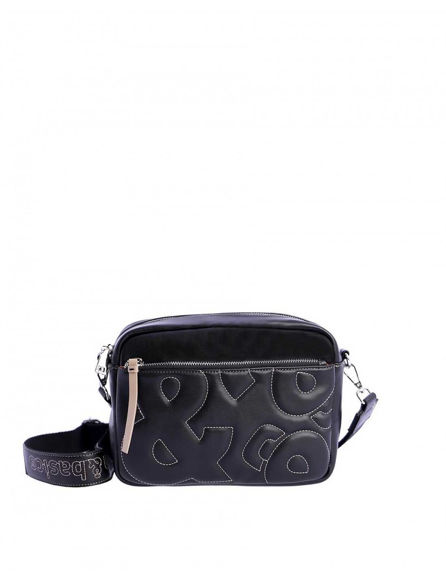 Bags Fun&Basics | Fun & Basics Women's Sheila Faux Leather Crossbody Bag Black