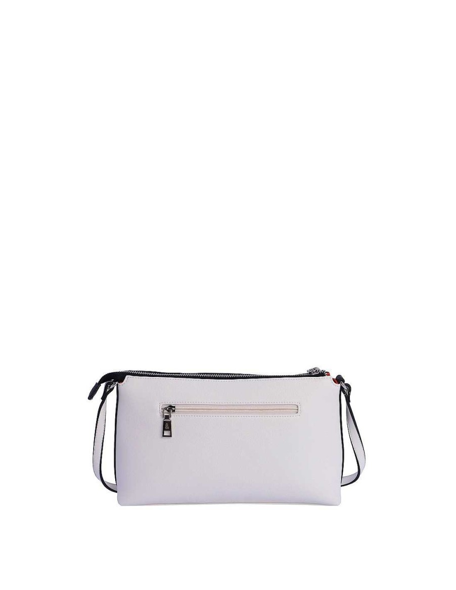 Bags Fun&Basics | Fun&Basics Ondina Women's Faux Leather Zipper Shoulder Bag White