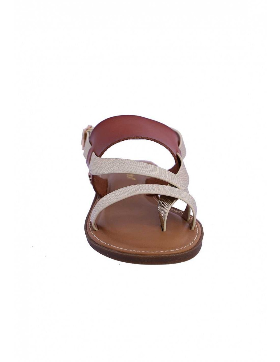 Footwear DON ALGODON | Don Algodon Women's Flat Sandal Corfu Synthetic Leather Brown