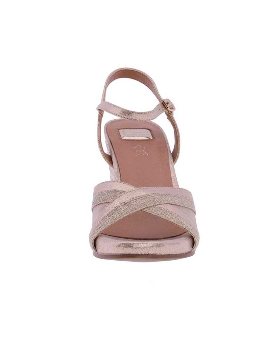 Footwear EFERRI | Eferri Josefa Women's Sandals Made of Synthetic Leather and Textile Gold