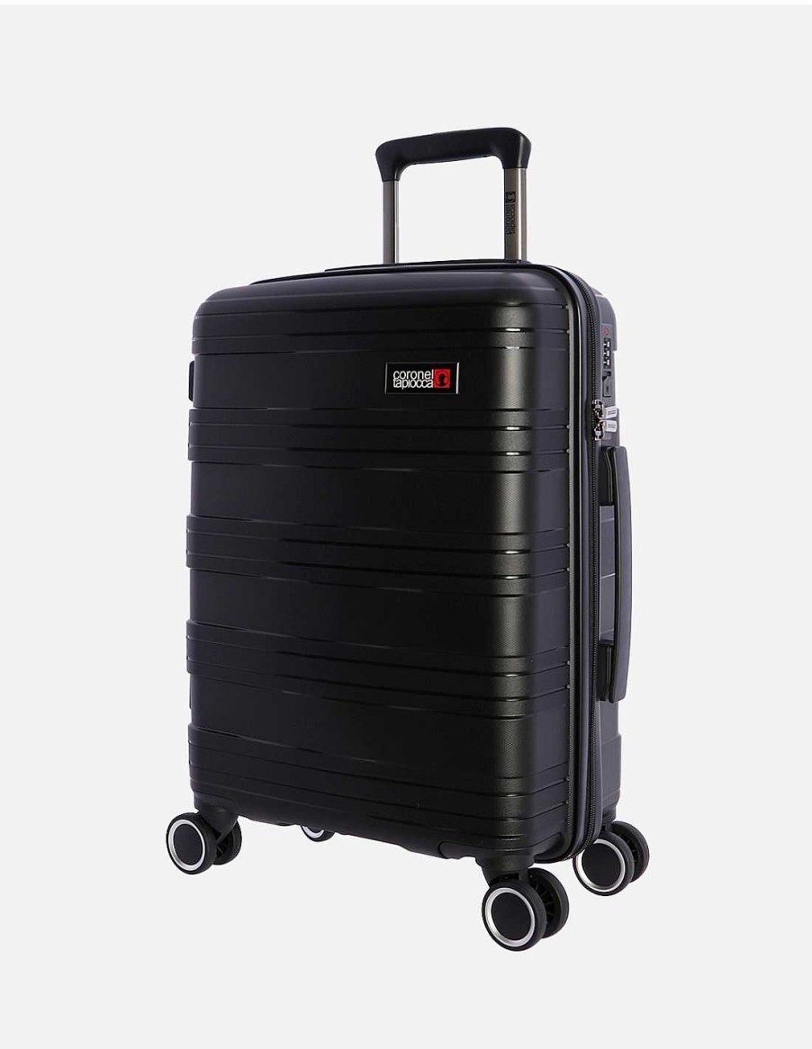 Accessories CORONEL TAPIOCCA | Coronel Tapioca - Cabin and Medium Travel Suitcase Set / Cabin Suitcase 55X40X20 / Medium Suitcase 64X45X25 - Fabio Black