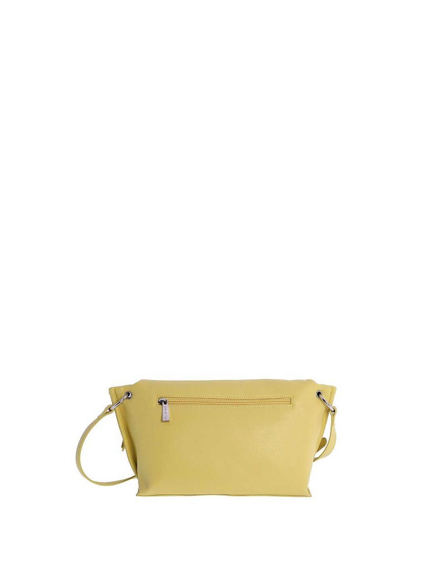 Bags AMICHI | Amichi Pascuala Women's Shoulder Bag in Synthetic Leather with Zipper Yellow