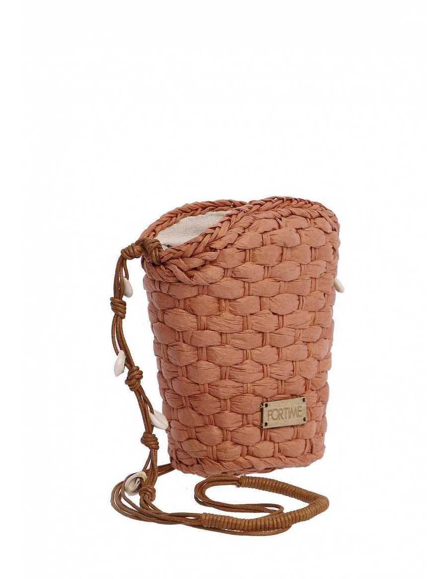 Bags FOR TIME | For Time Safi Women's Raffia Crossbody Bag Camel