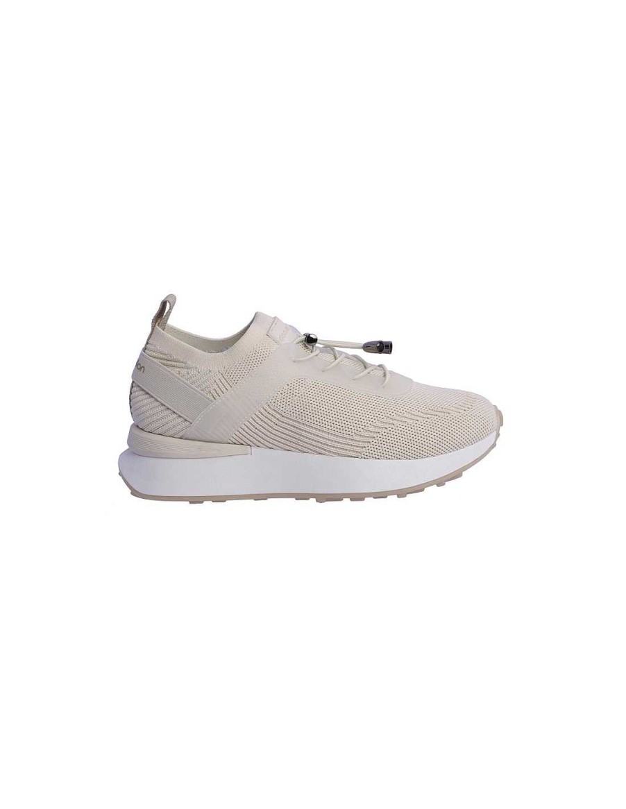 Footwear DON ALGODON | Women's Don Algodon Magali Elastic Mesh Sports Sneakers Beige