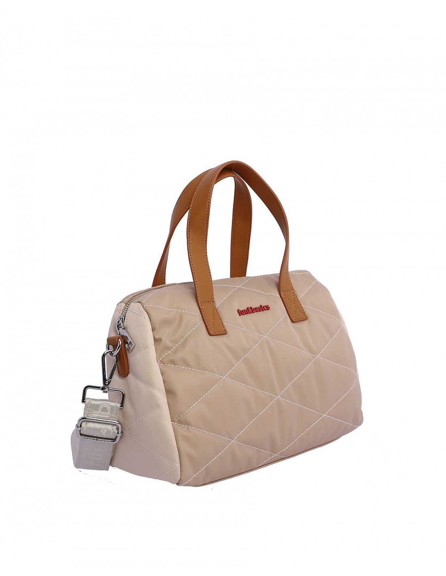 Bags Fun&Basics | Fun And Basics Women's Katia Nylon Handbag Natural