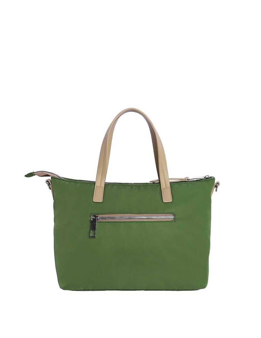 Bags CORONEL TAPIOCCA | Women's Coronel Tapiocca Piera Nylon Shopper Bag with Zipper Green