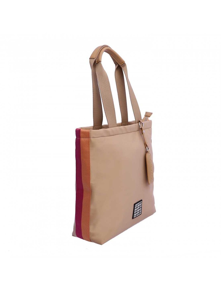 Bags DON ALGODON | Don Algodon Women's Giara Nylon Shopper Bag Beige