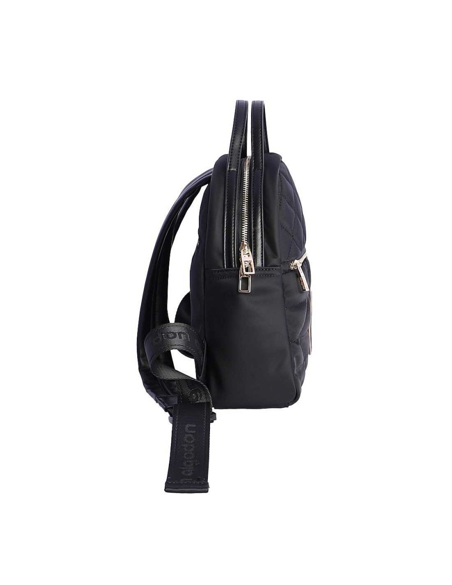 Bags DON ALGODON | Don Algodon Eira Women's Nylon Backpack With Zipper Black