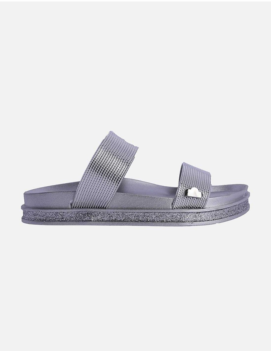 Footwear DON ALGODON | Don Algodon Corfu Pvc Water Flip Flops For Women Silver