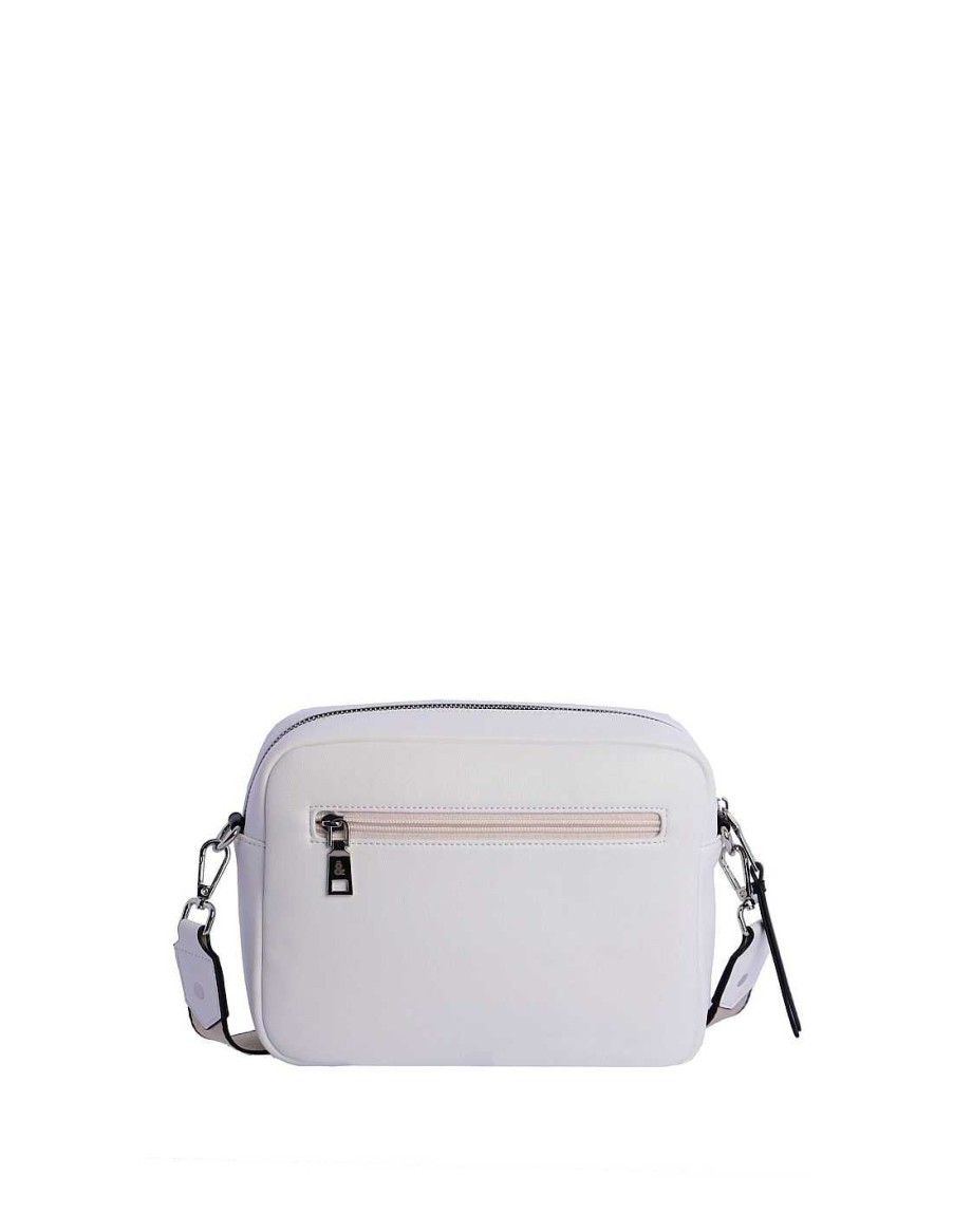 Bags Fun&Basics | Fun&Basics Women's Jenny Faux Leather Zipper Shoulder Bag White