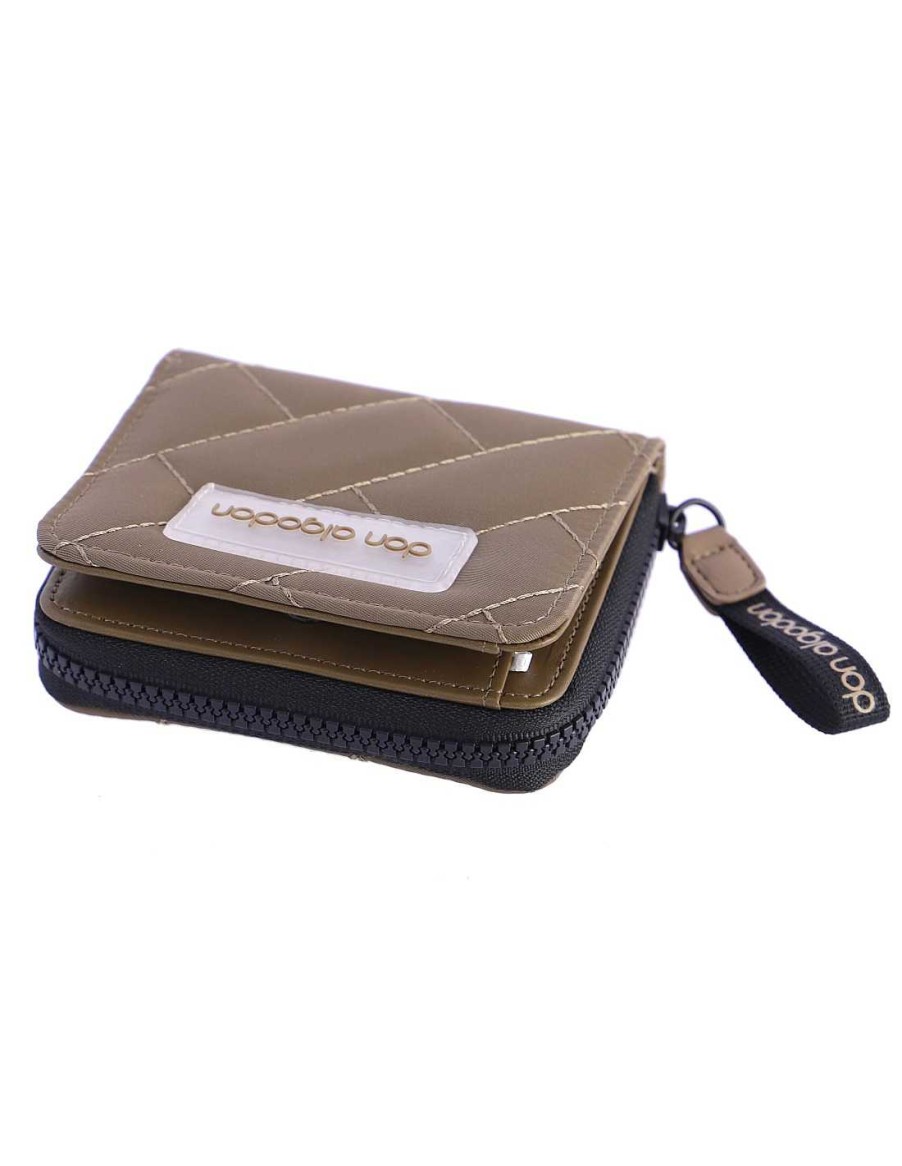 Wallets DON ALGODON | Don Algodon Women's Wallet Synthetic Flower with Padded and Zipper Brown