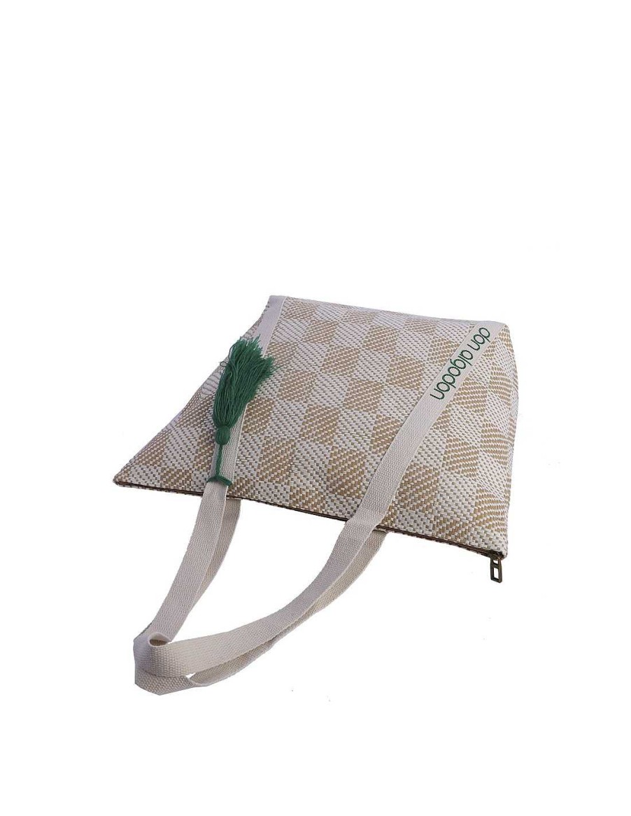 Bags DON ALGODON | Don Algodon Roselina Beach Bag for Women with Zipper Beige