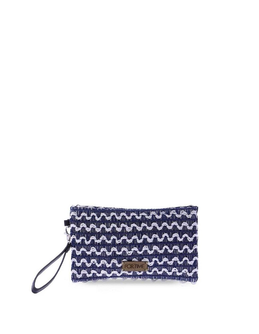 Bags FOR TIME | Beach Bag and Toiletry Bag Pack for Women For Time Sol Raffia Blue