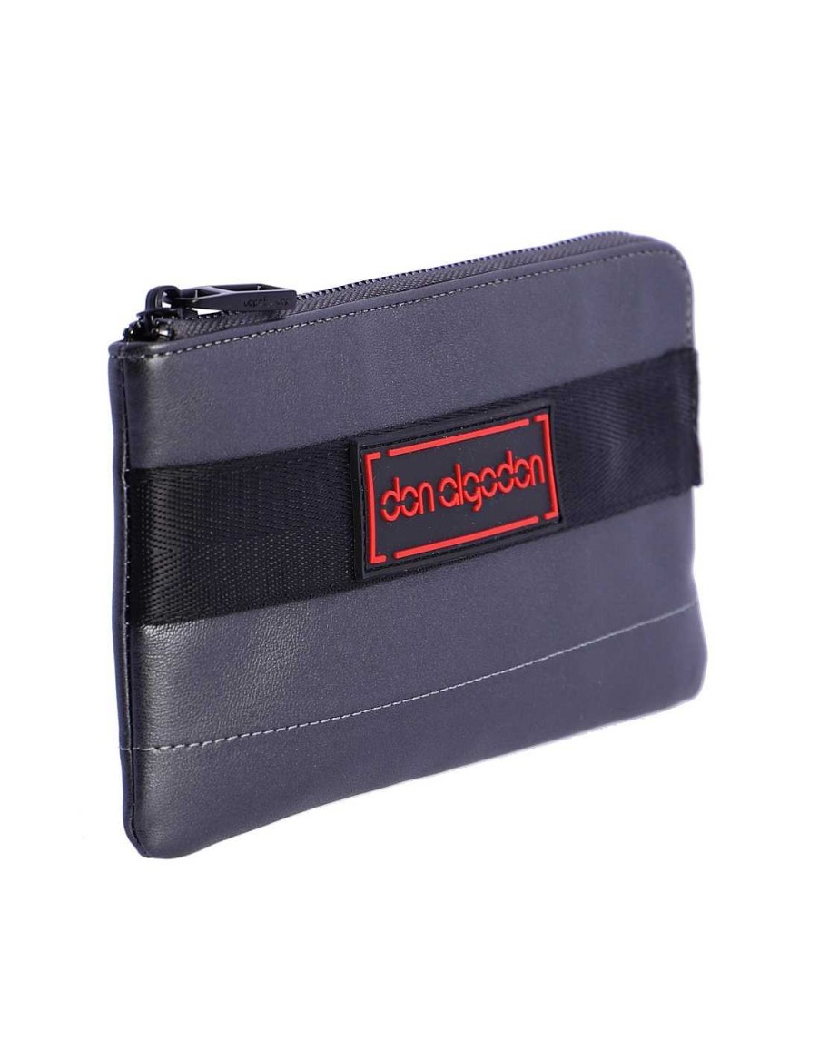 Wallets DON ALGODON | Medium Don Algodon Florida Nylon Zipper Purse Black