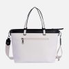 Bags Fun&Basics | Fun&Basics Omphalia Women's Shopper Bag in Synthetic Leather with Zipper White