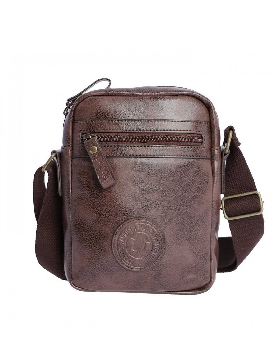 Men CORONEL TAPIOCCA | Men's Shoulder Bag Colonel Tapiocca Pietro Brown