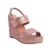 Footwear EL CABALLO | Crib Sandal for Women El Caballo Eubea Pink Synthetic Leather Gold