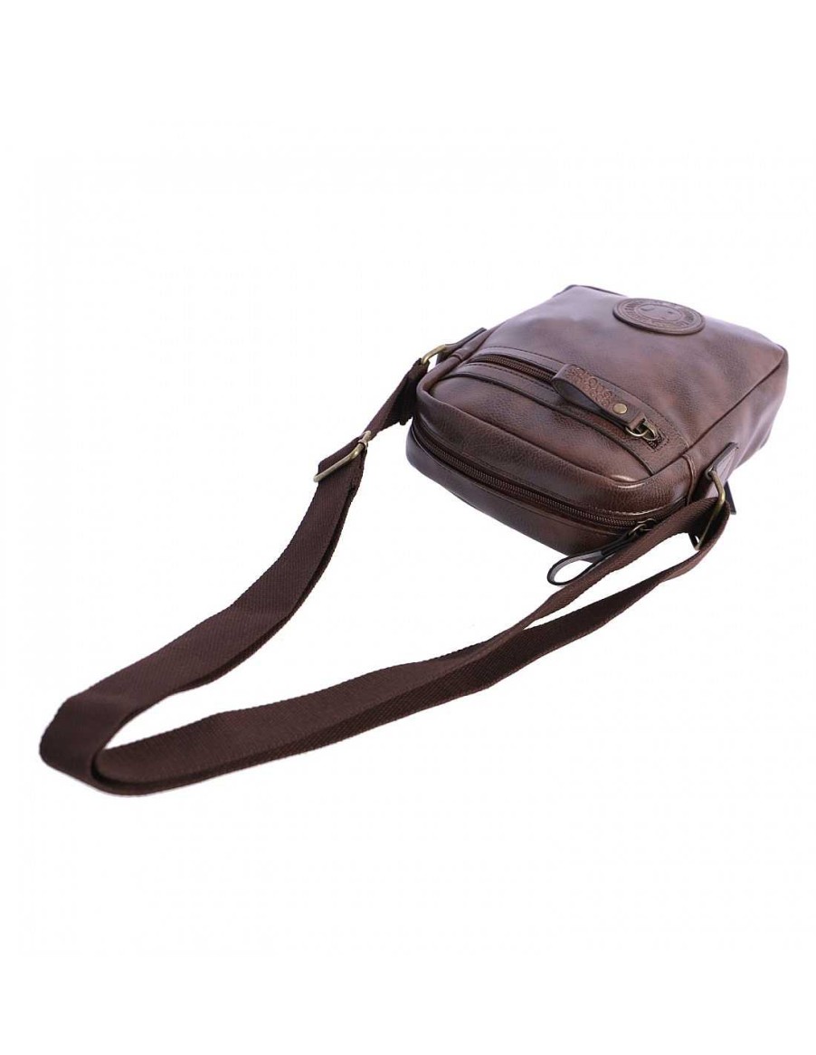 Men CORONEL TAPIOCCA | Men's Shoulder Bag Colonel Tapiocca Pietro Brown