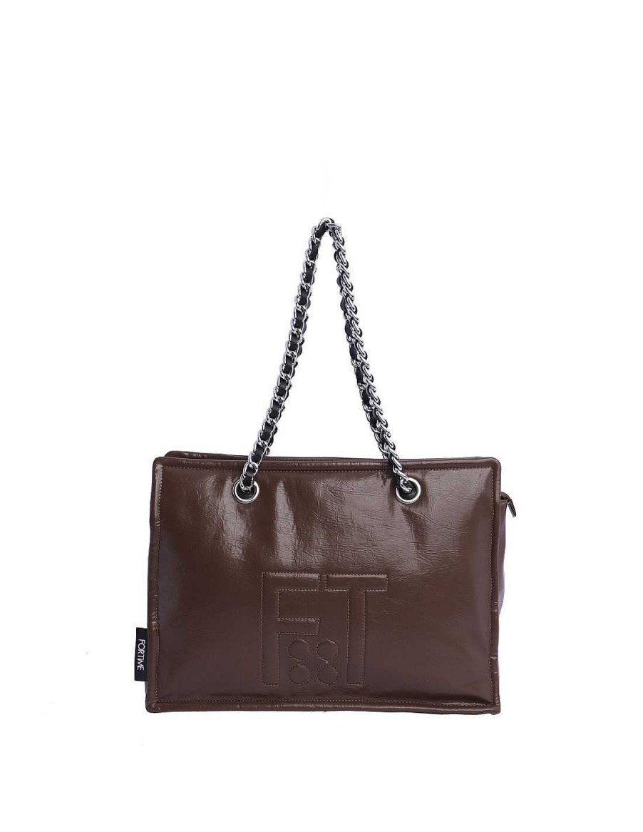 Bags FOR TIME | For Time Imperia Women's Shoulder Bag In Pu Brown