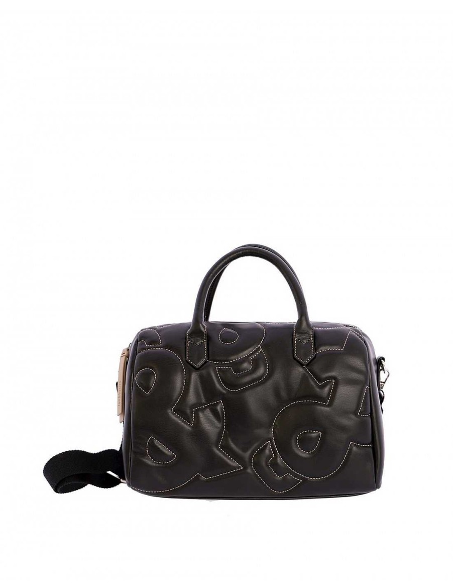 Bags Fun&Basics | Fun & Basics Sharon Faux Leather Women's Bowling Bag Black