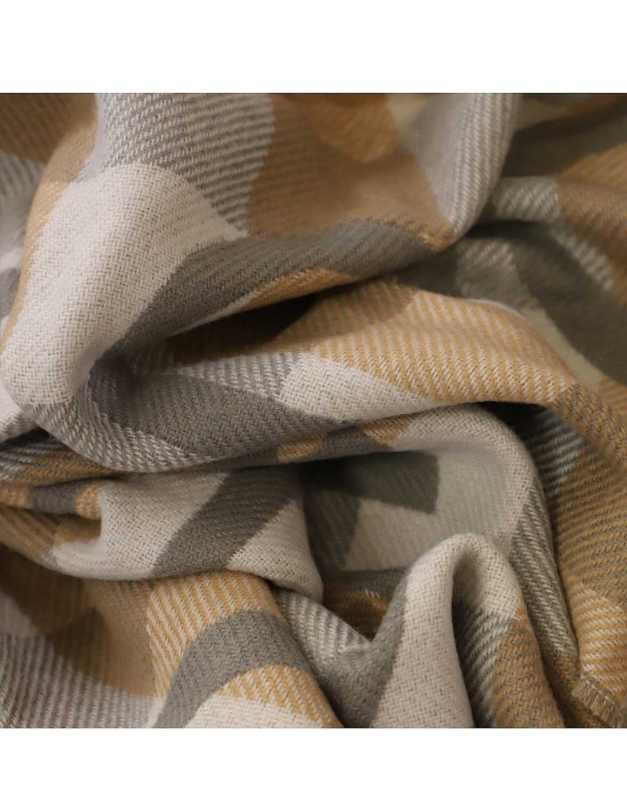 Accessories DON ALGODON | Don Algodon Felicia Rectangular Women's Scarf In Various Shades Of Es And Beige Grey