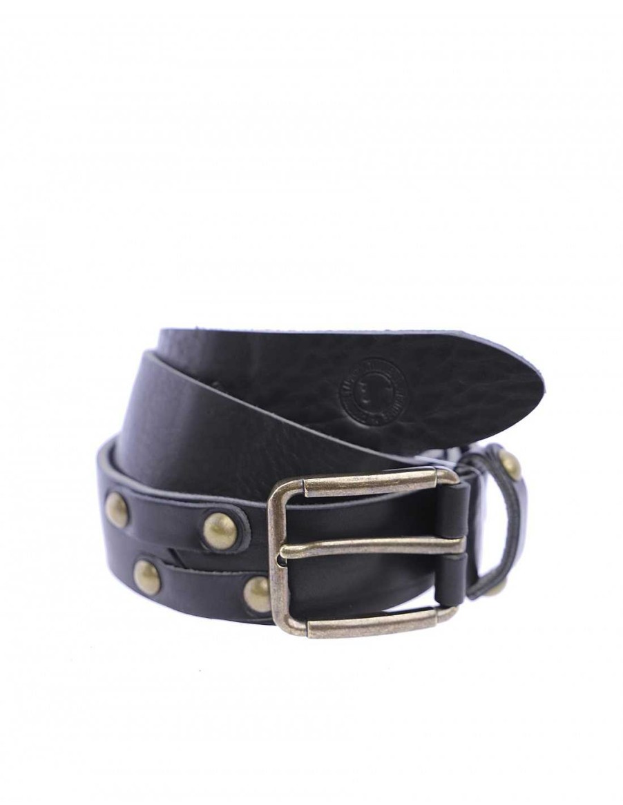 Men CORONEL TAPIOCCA | Colonel Tapiocca Galvin Leather Men's Belt Black