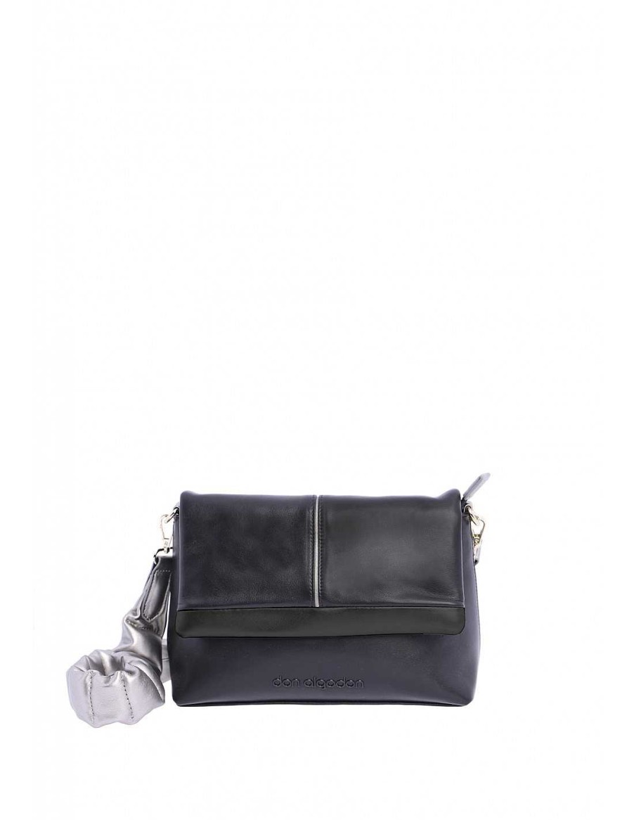 Bags DON ALGODON | Don Algodon Ludmila Women's Shoulder Bag in Synthetic Leather with Zipper Black