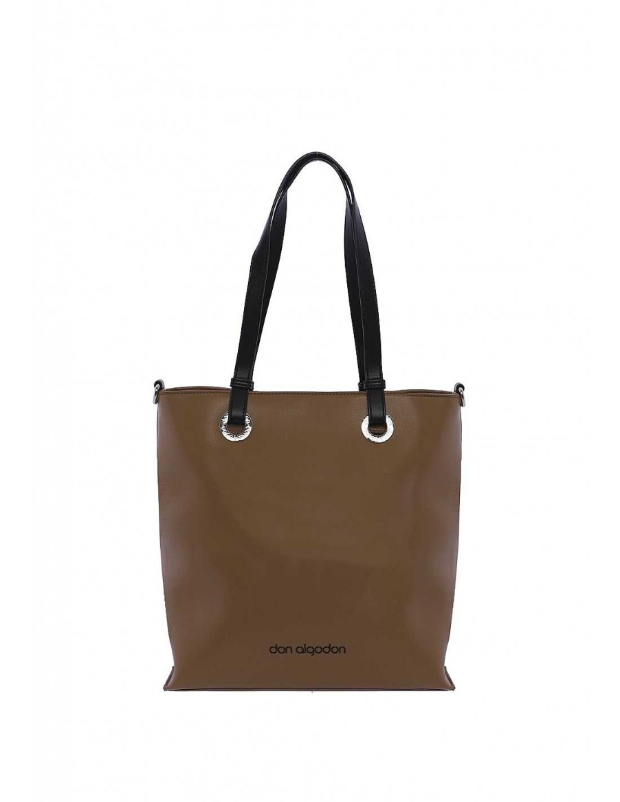 Bags DON ALGODON | Don Algodon Sani Synthetic Leather Women's Shopper Bag Camel