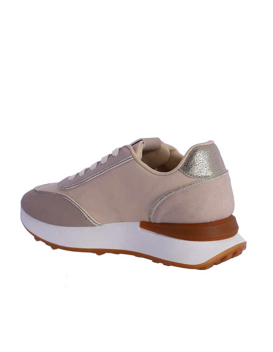 Footwear AMICHI | Amichi Daisy Nylon And Pu Women's Sneaker Beige