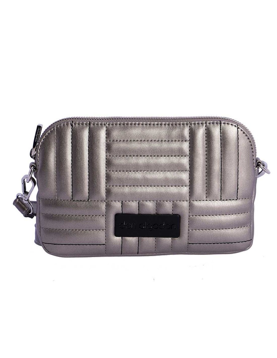 Bags DON ALGODON | Shoulder Bag For Women Don Cotton Light Blue Synthetic With Zipper Silver