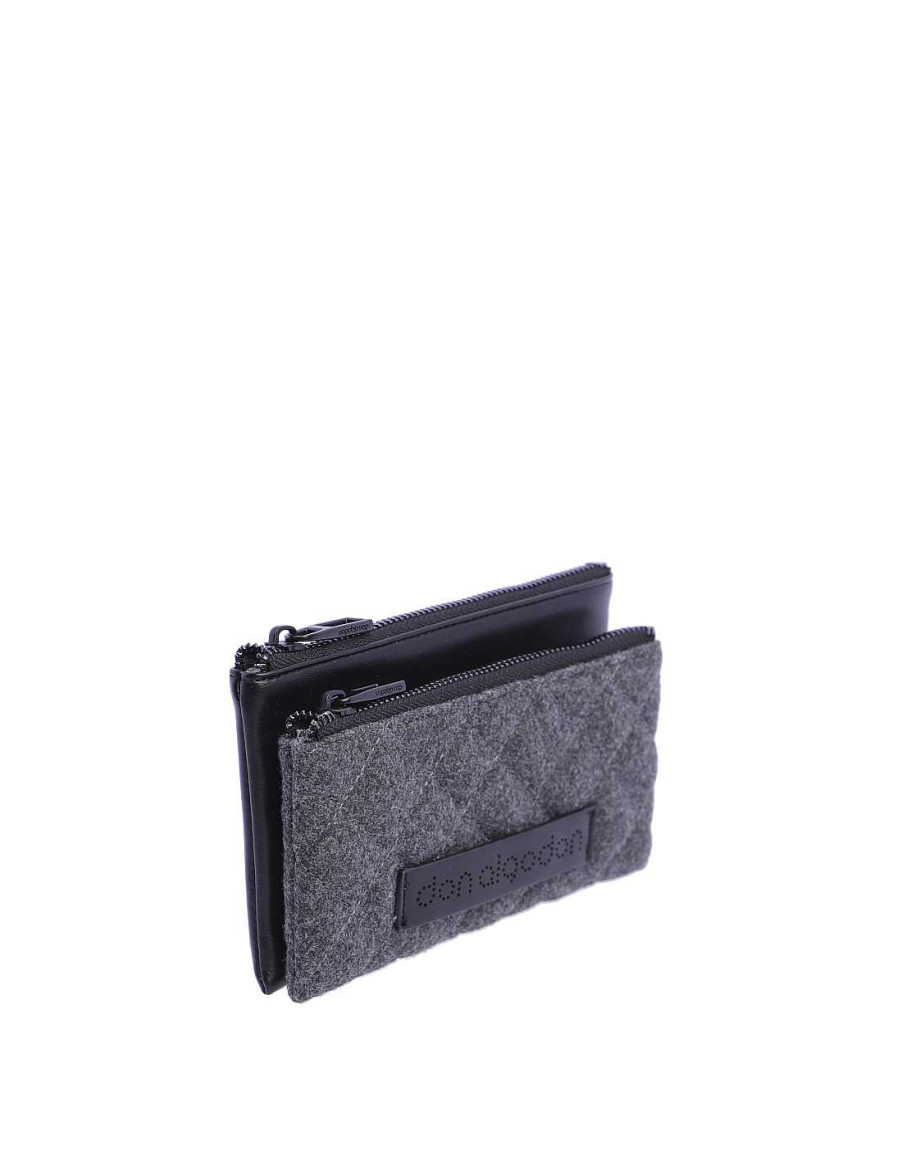 Wallets DON ALGODON | Don Algodon Mariana Women's Purse With Zipper Grey