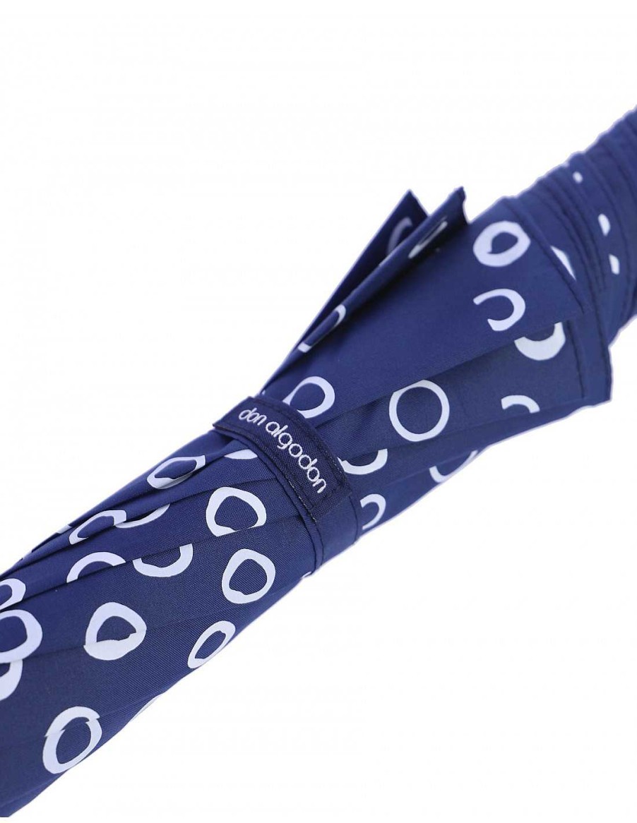 Accessories DON ALGODON | Long Automatic Umbrella for Women Don Algodon Lucia Blue