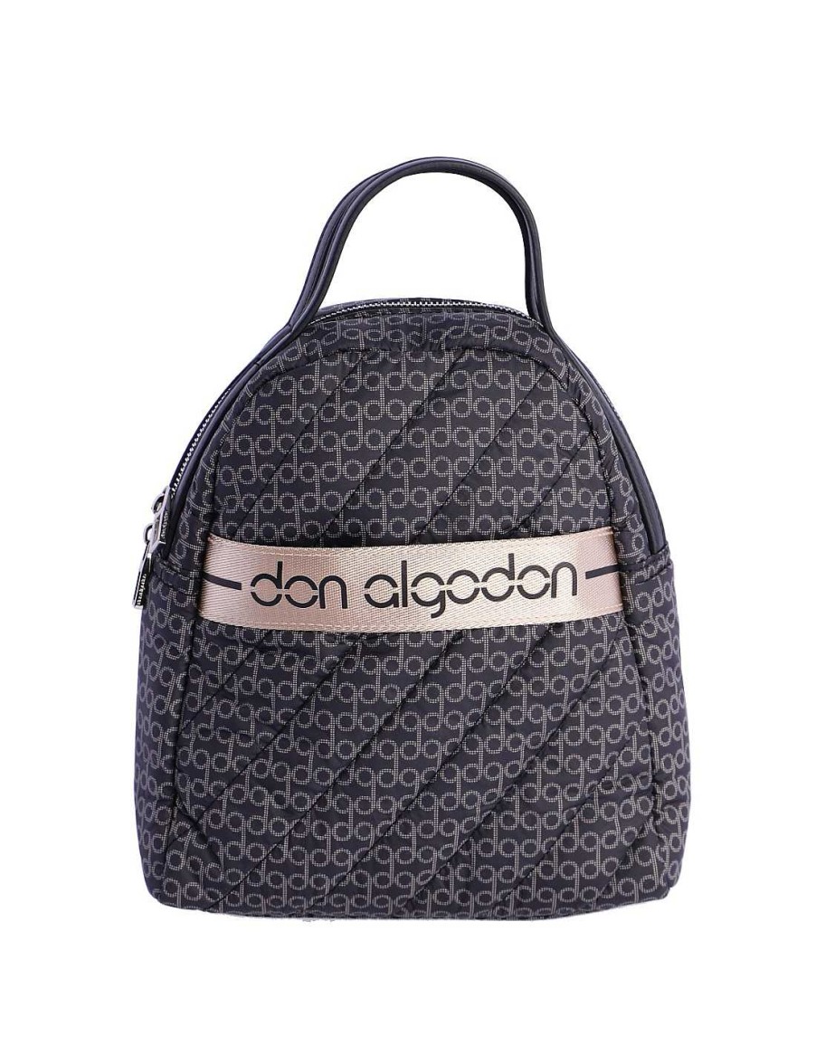 Bags DON ALGODON | Don Algodon Crystal Women's Backpack With Zipper Black